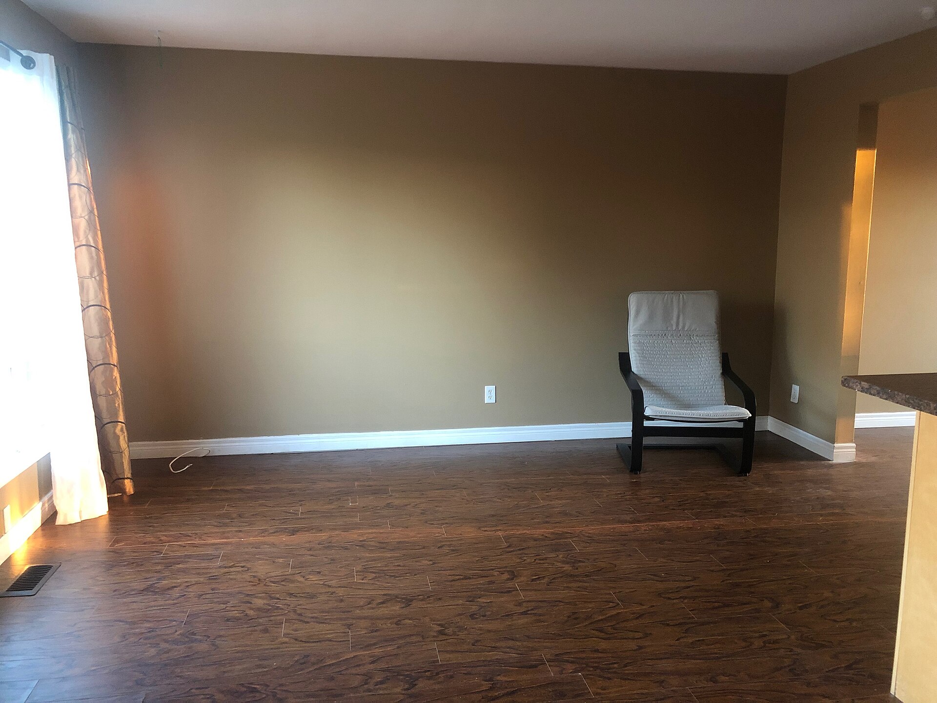 Freshly painted empty room interior